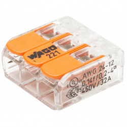 LOT DE 10 BORNES WAGO 3 FILS