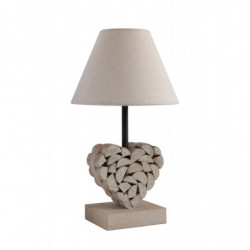 LAMPE CARLITA  BOIS NATUREL