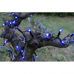 GUIRLANDE SOLAIRE 10 M BLEUE