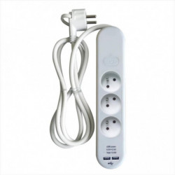 BLOC 3 PRISES USB 1.5M