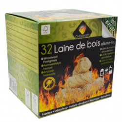 ALLUME-FEU LAINE DE BOIS X32