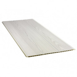 LAMBRIS PVC BOIS FIN BLANC
